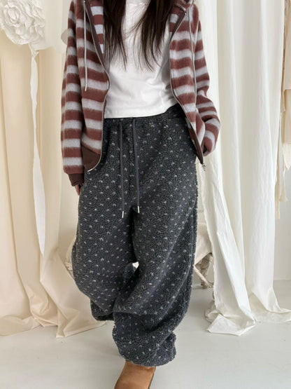 (DEC NEW) Heart Dumble Fur Pants