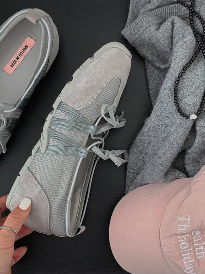 Ribbon Mood Sneakers (Grey)