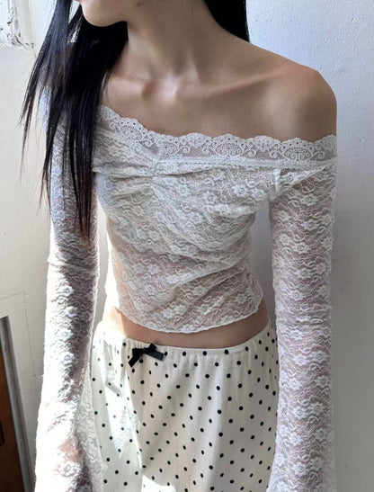(BF NEW IN) Flare Lace Long Sleeve T-shirt