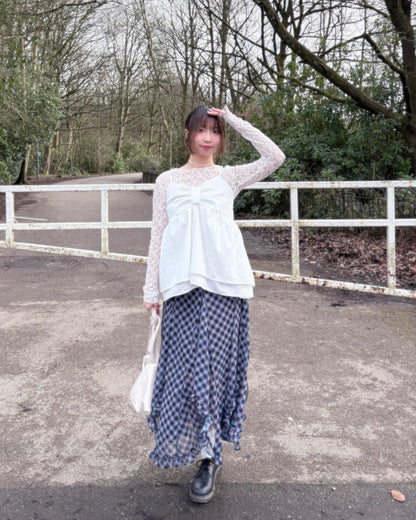 Super Cute!! Ribbon Chest Design Cami Top