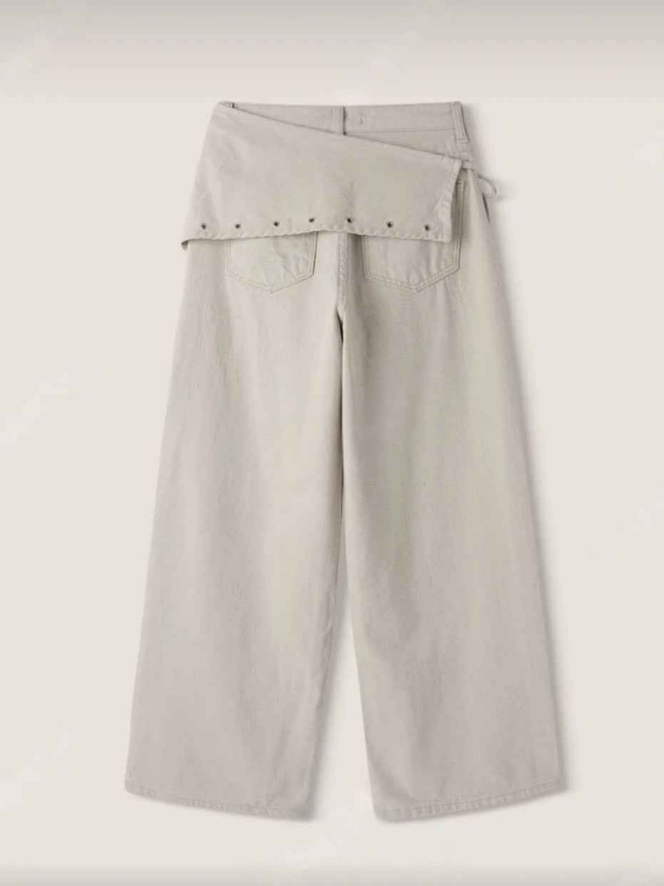 Wide Straight Scarf Pants