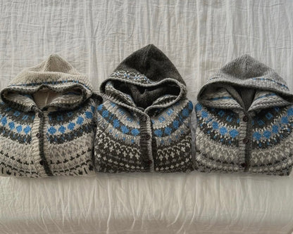(BF NEW IN) Nordic Pattern Cardigan with Hood