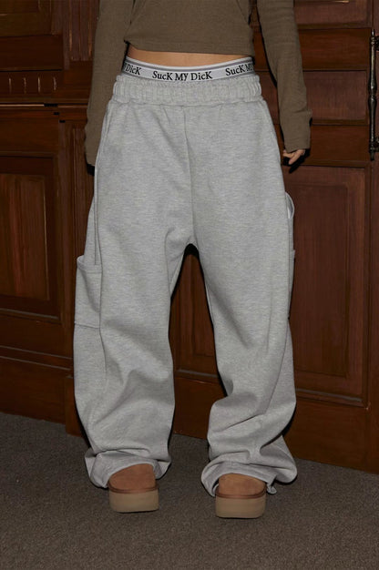 Unisex Double layered Side Tuck In Carpenter Pants (Grey)