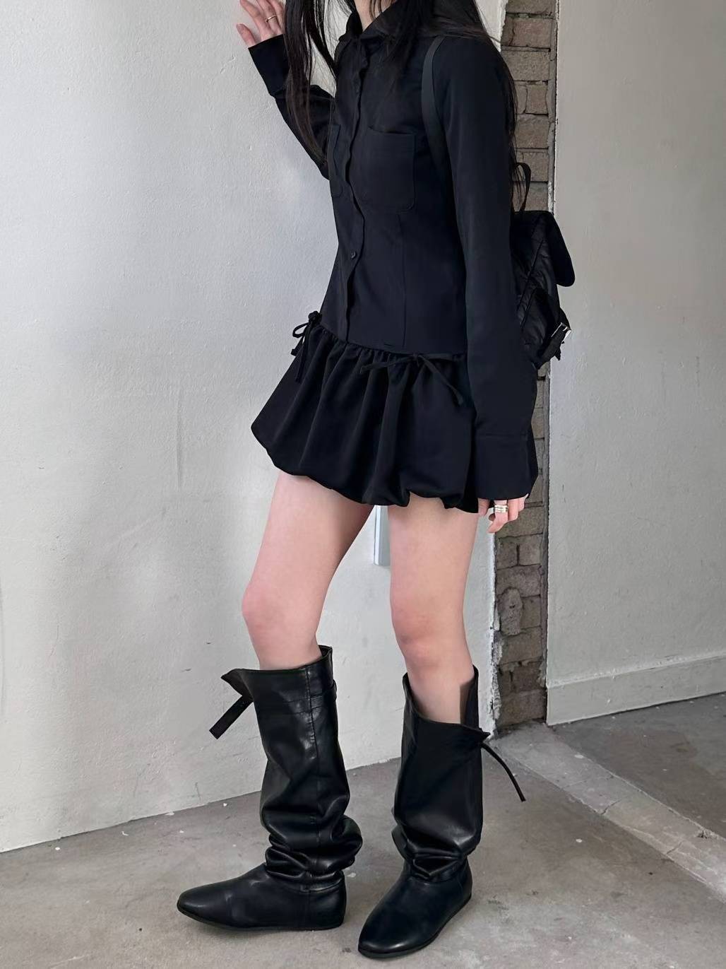 (DEC NEW) Puff Ribbon Dress