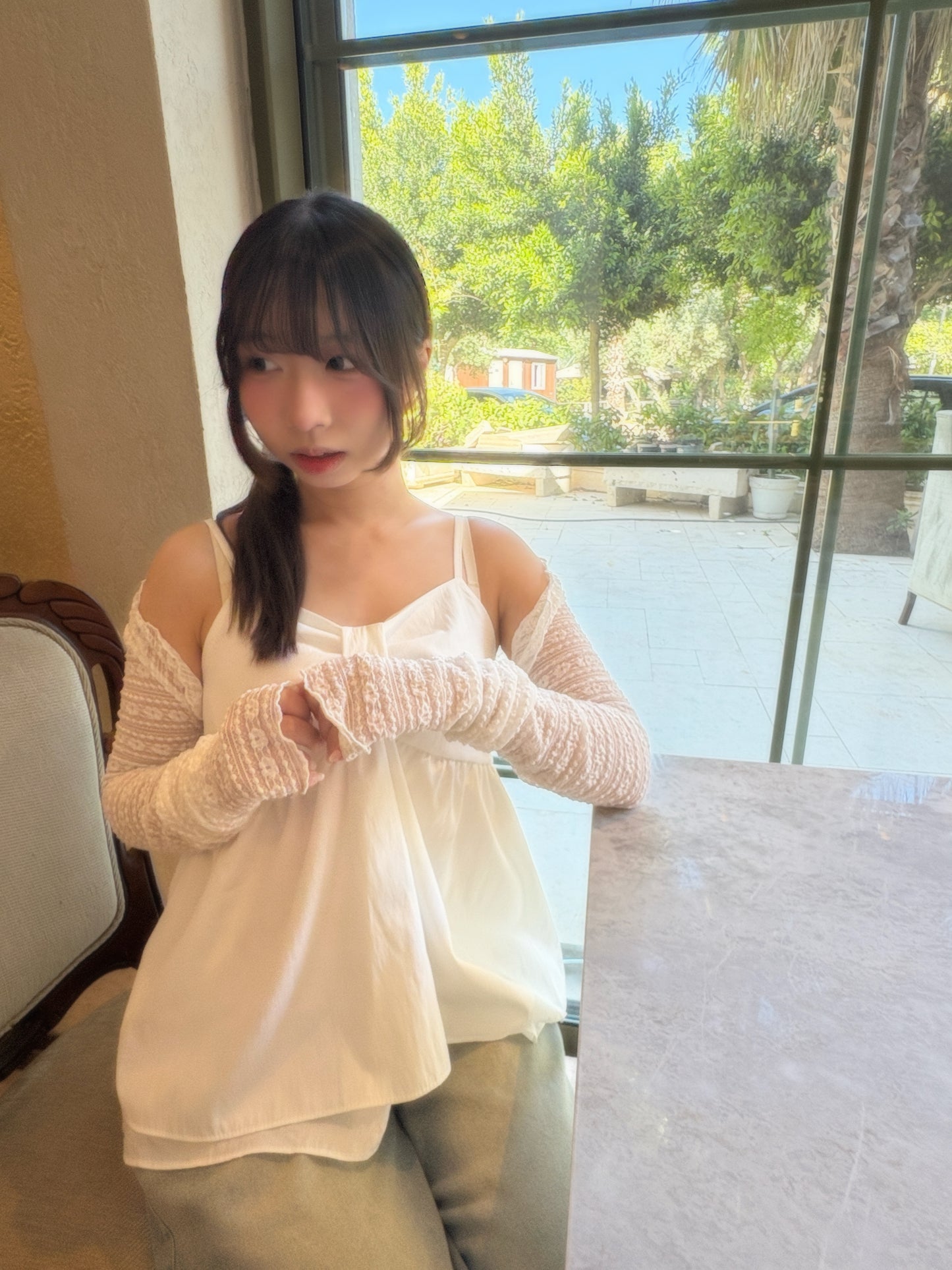 Soft Floral Balletcore Lace Cropped Long Sleeve Cardigan(4 Colours)