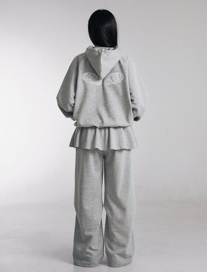 [LOOXP MADE] Flare banding layered skirt skirt pants