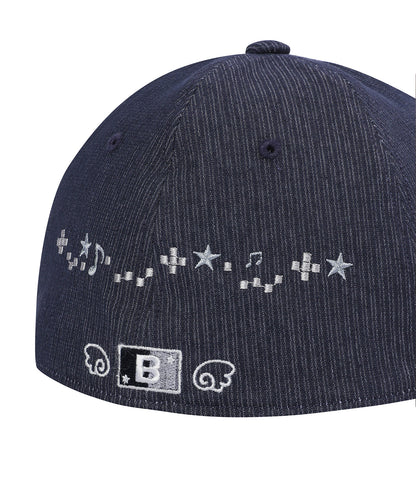[BAUF] B Melody Cap (Stripe Navy)