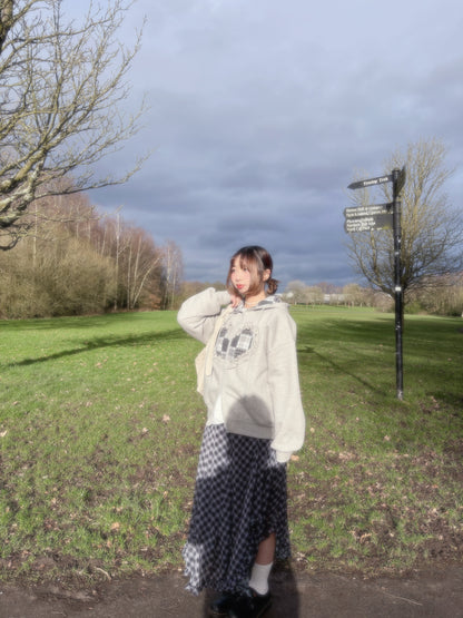 Heart Hoodie Zip Up Jacket