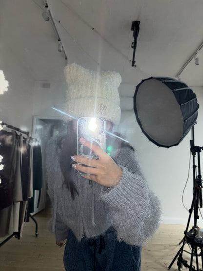 MLB PLUSH MEOWING BEANIE (Cream)