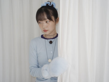 (XMAS PRESENT) Knit Two Tone Scrunchie