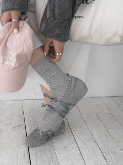 Ribbon Mood Sneakers (Grey)
