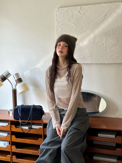 (Preorder) Sheer Layered Mock Neck T Shirt