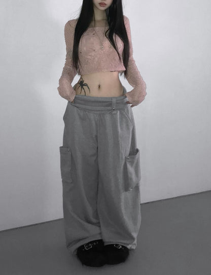 Folding Ring Studded Pants (2 Colours)