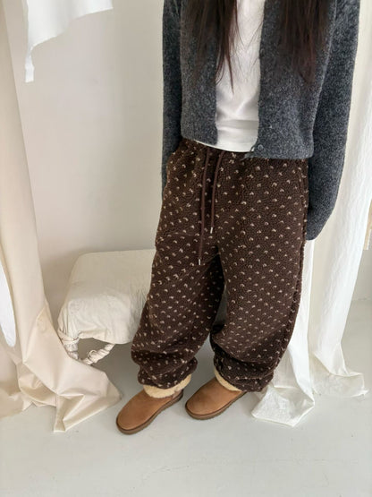 (DEC NEW) Heart Dumble Fur Pants