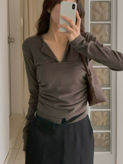 (Preorder) Winter Pretop Layering Cardigan Set