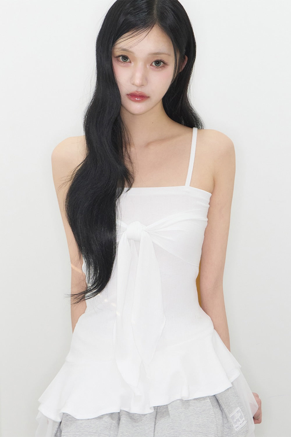 [ILLIGO] Ribbon Tie Sleeveless (3 Colours)