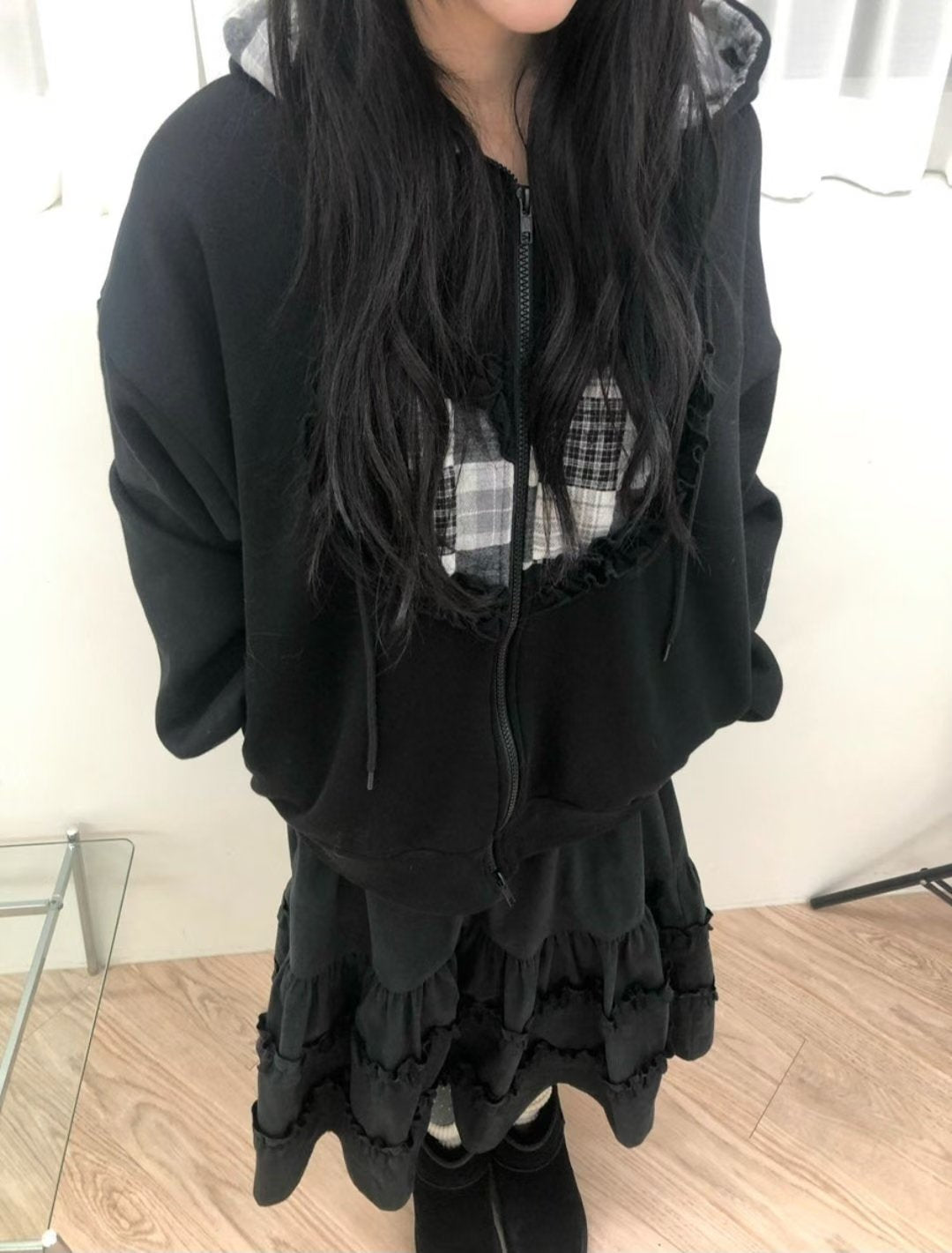 Heart Hoodie Zip Up Jacket