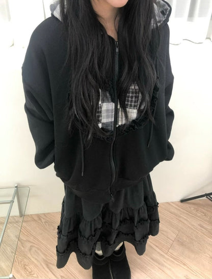 Heart Hoodie Zip Up Jacket