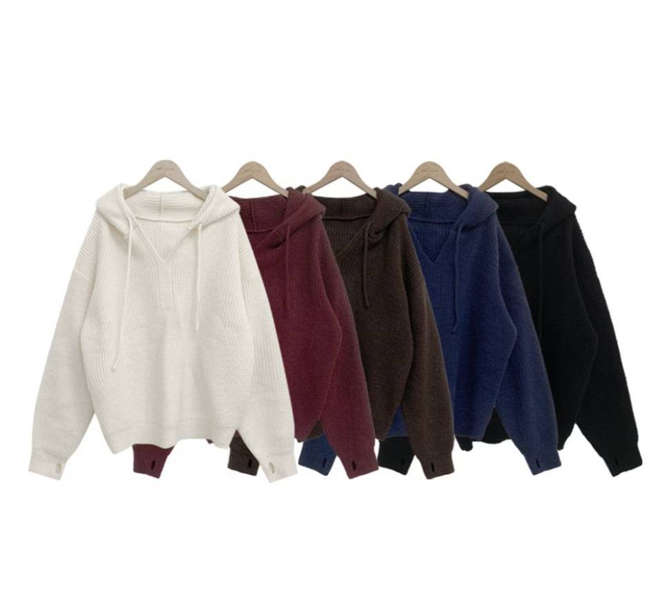 （DEC NEW) Hand Warmer Winter Honeycomb Knit Hoodie