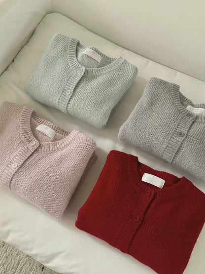 (Preorder) Pastel Dahlia Wool Cardigan