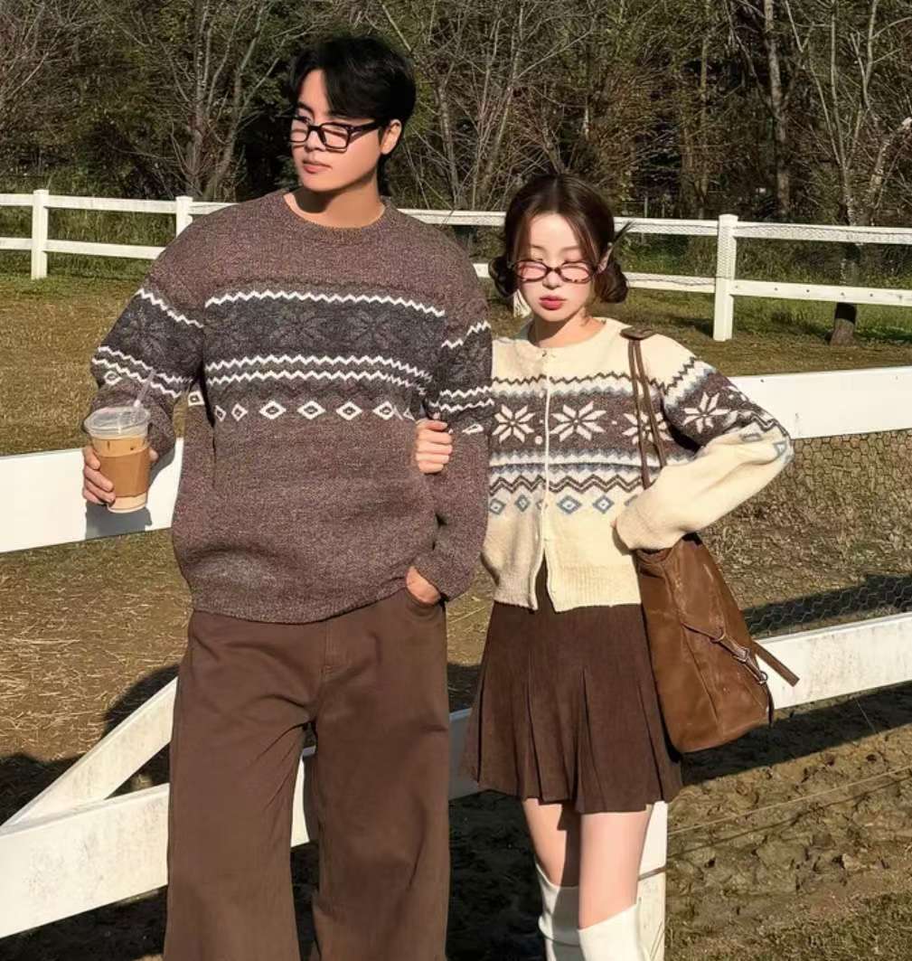 (Preorder) Unisex Snow Flower Knitwear