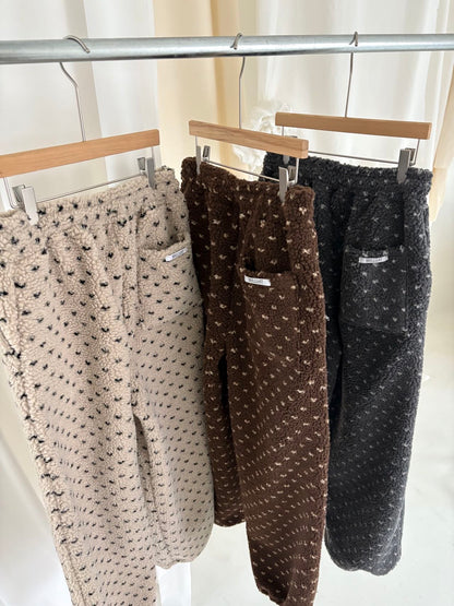 (DEC NEW) Heart Dumble Fur Pants