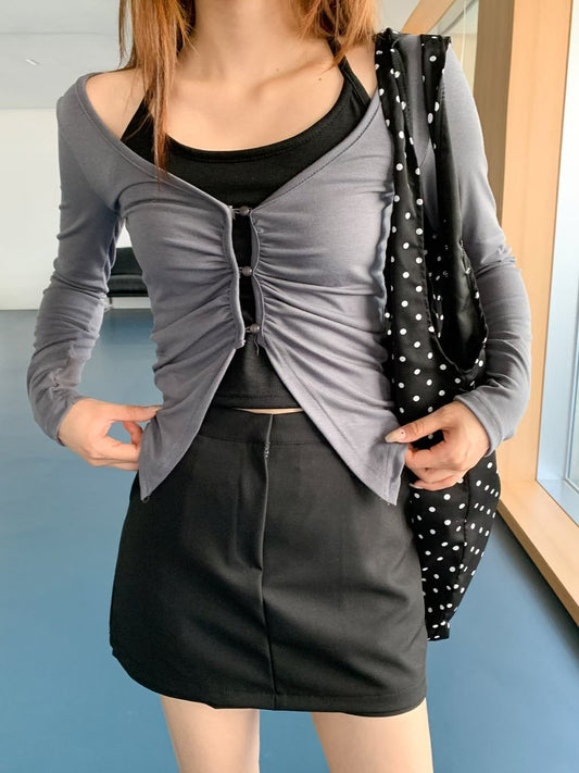 (Preorder) Halter Long Sleeve T-shirt