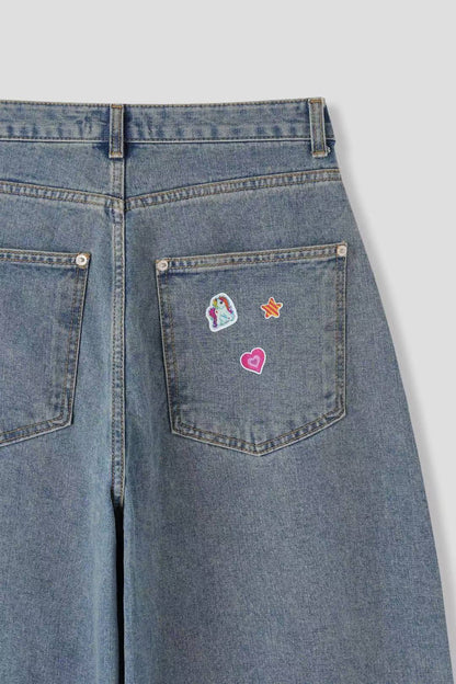(Preorder) Cutie Sticker Wide Pants