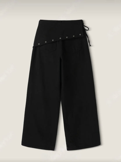 Wide Straight Scarf Pants