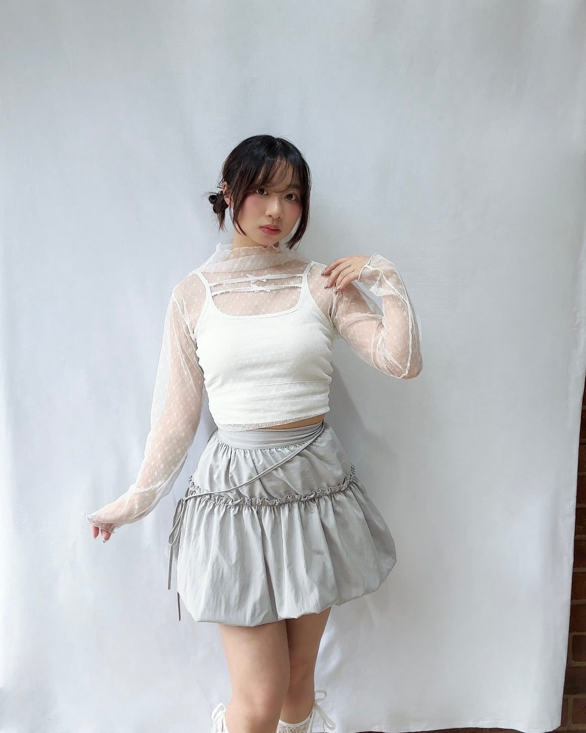 Honey Pot Bubble Mini Skirt
