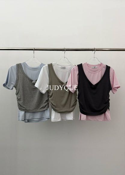 High End Vintage Rose Double Layer Top (3Colours)