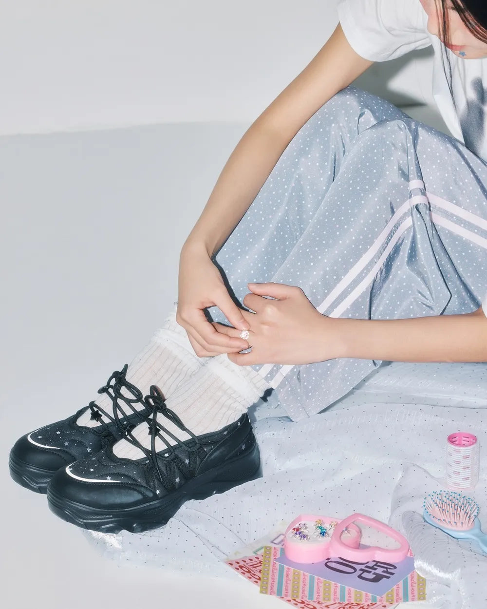 OTZ X YOUHEE PLATFORM BALLERINA STAR MARY JANE_BLACK