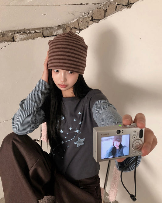 Nightstar layered long sleeve tee