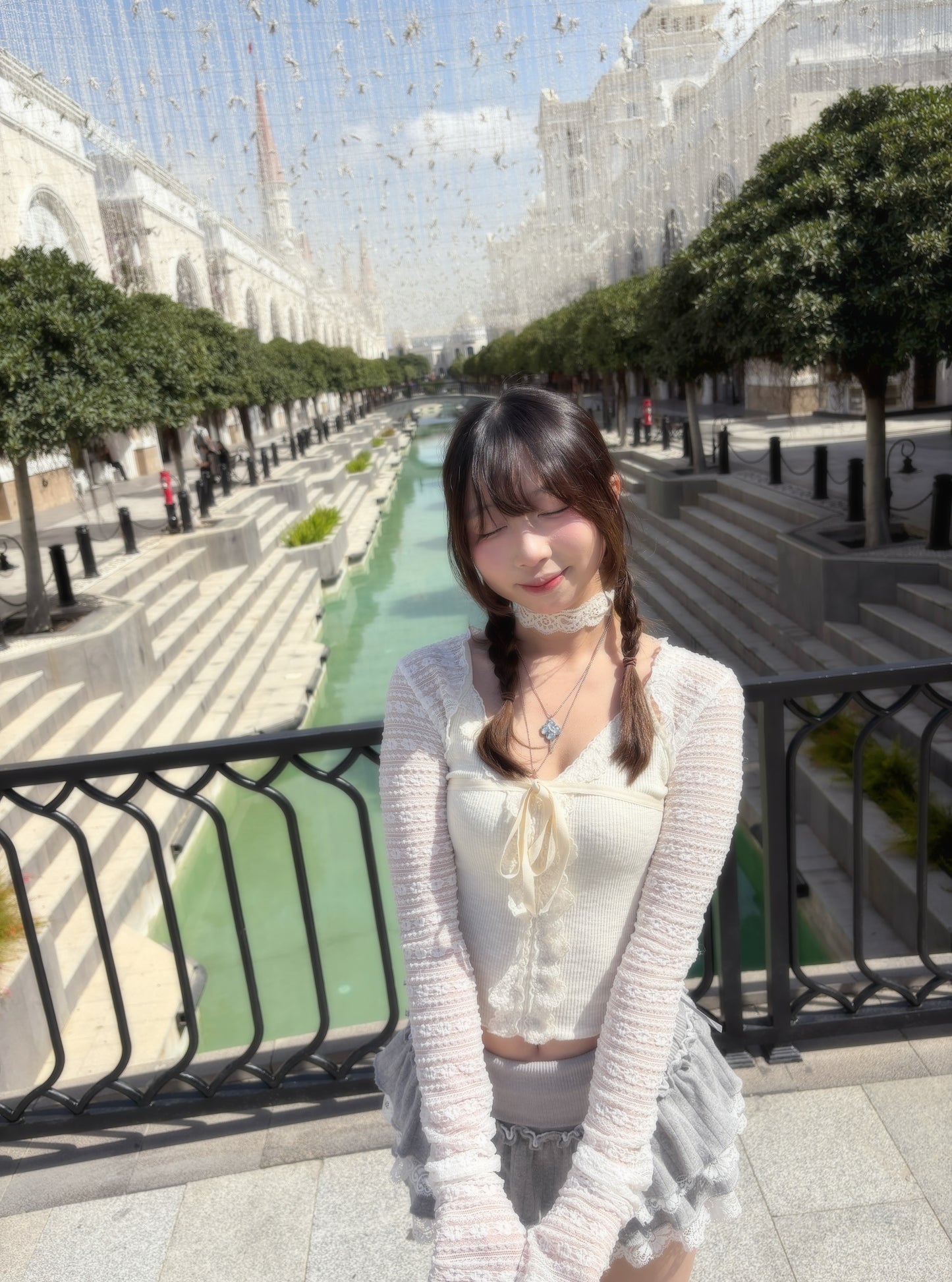 Soft Floral Balletcore Lace Cropped Long Sleeve Cardigan(4 Colours)