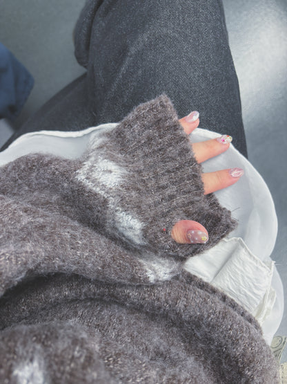 (CP LOOK) Unisex Winter Snowflake Brush Knitwear