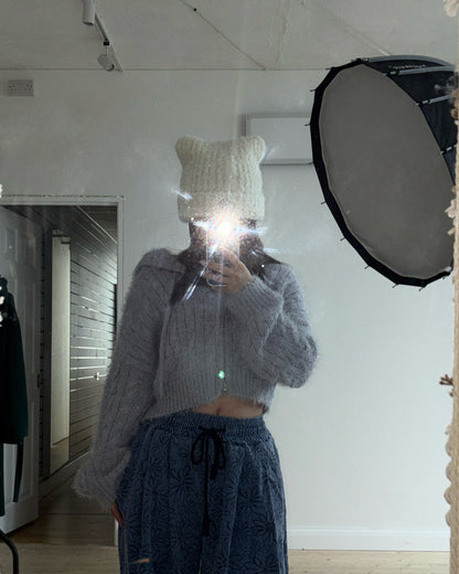 MLB PLUSH MEOWING BEANIE (Cream)