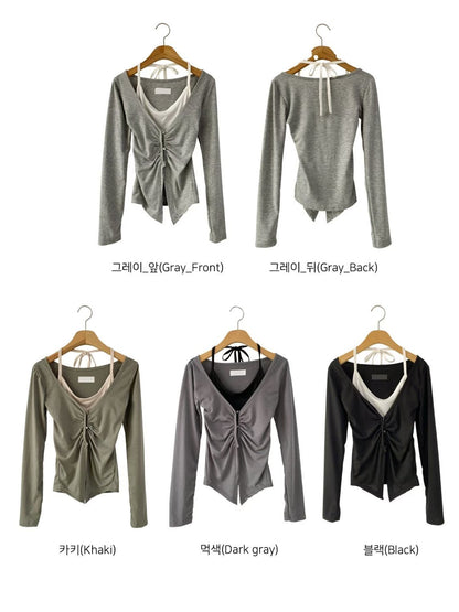 (Preorder) Halter Long Sleeve T-shirt