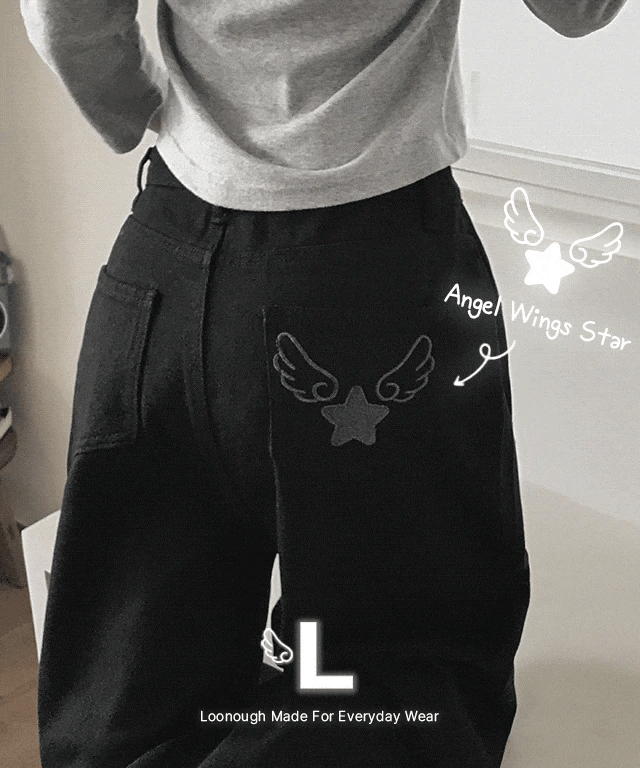 [LOOXP MADE] Angel Cotton Side Tuck Wide Snap Long Pants