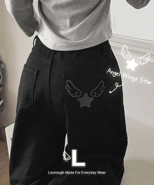 [LOOXP MADE] Angel Cotton Side Tuck Wide Snap Long Pants