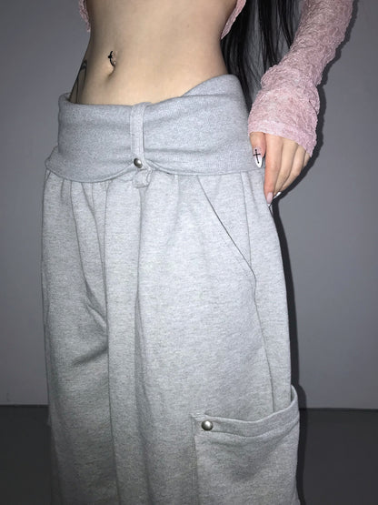 Folding Ring Studded Pants (2 Colours)
