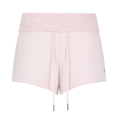 [Zanne] Brand Made Coguette Lace Sagging Folding Shorts (3 Colours)