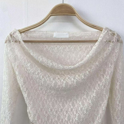 Off shoulder lace tank top set