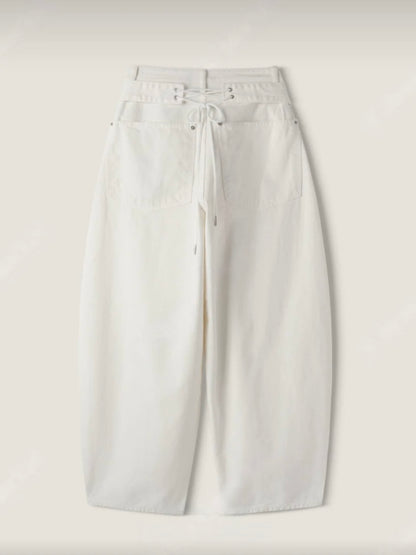 Corset Back Tie Pants