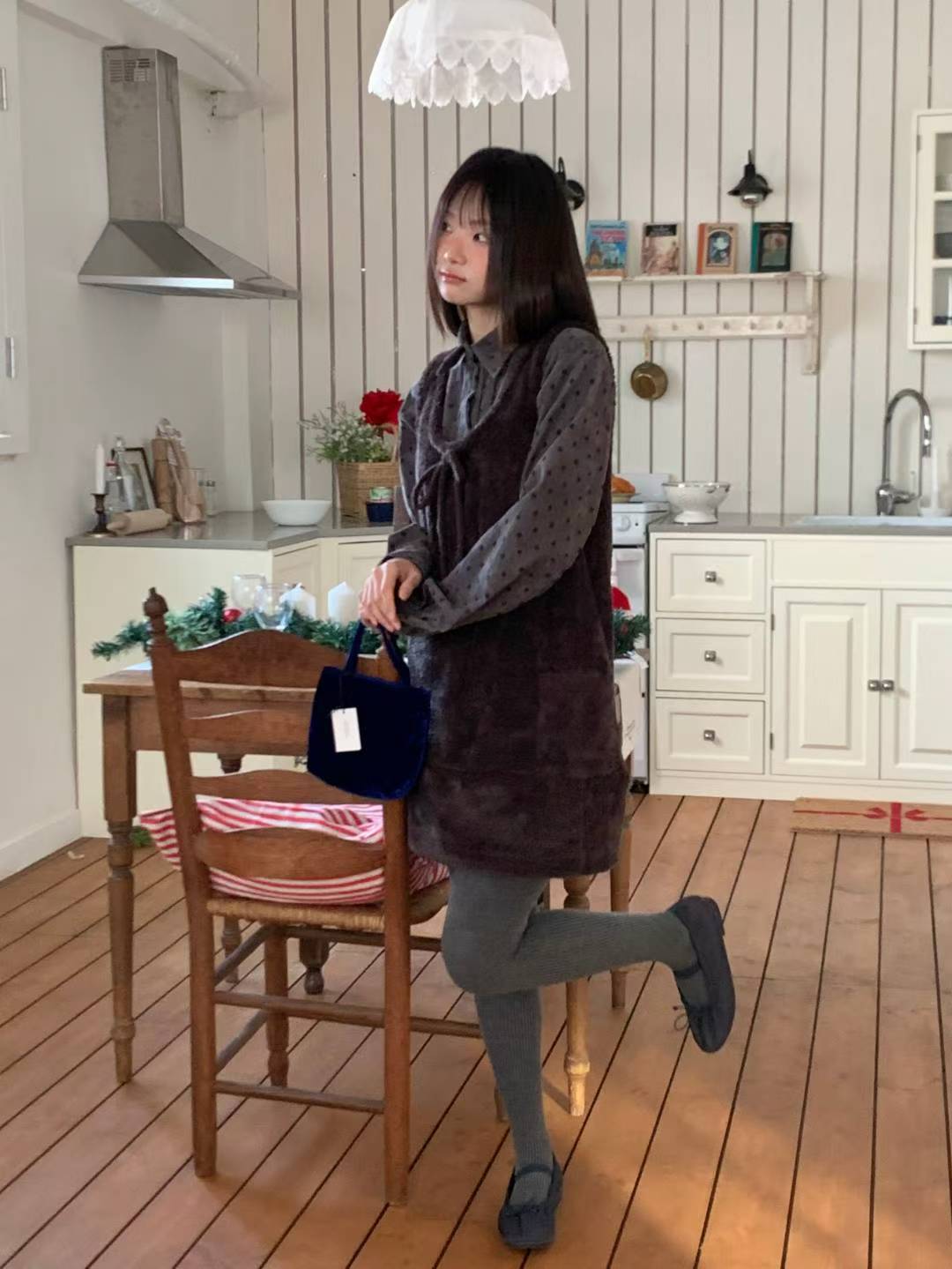 (DEC NEW) Teddy Bear Mini Dress/ Layering for Winter