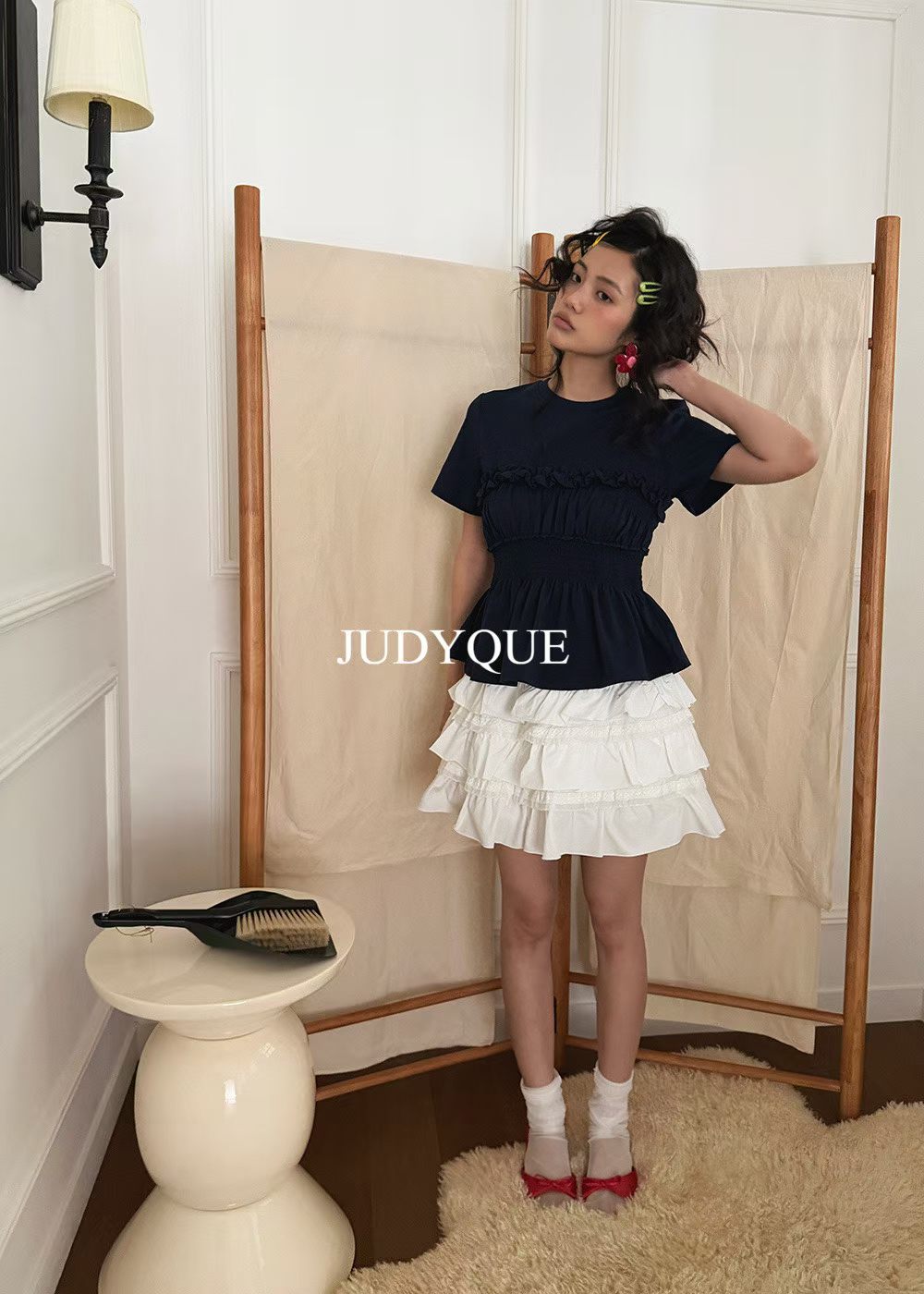 High End Smocked Waist Ruffle Blouse (3 Colours)