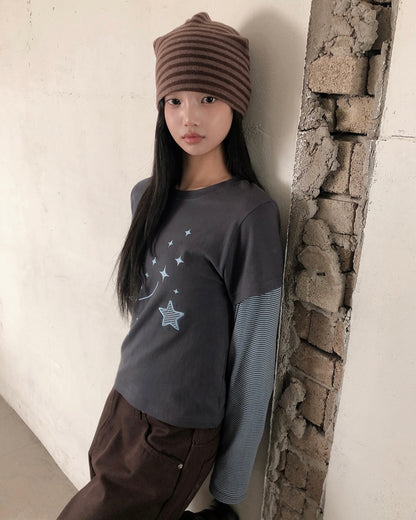 Nightstar layered long sleeve tee