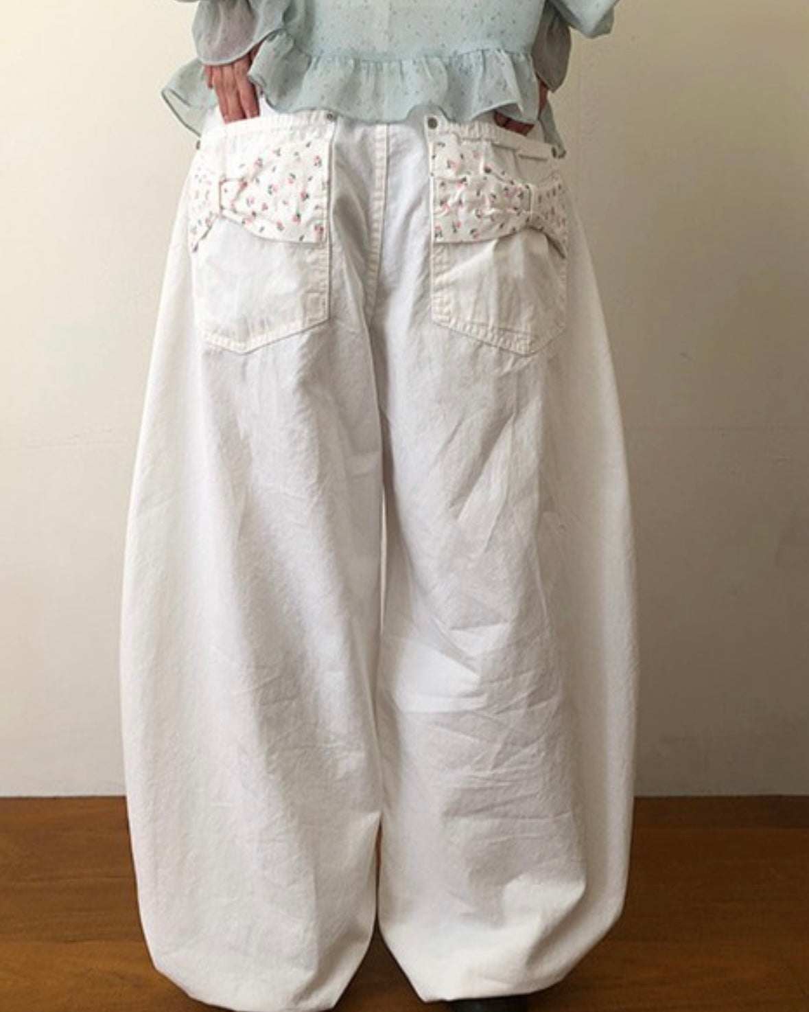 Floral Pants Pick! Soft Floral Bow Pocket Balloon Pants (3 Colours)