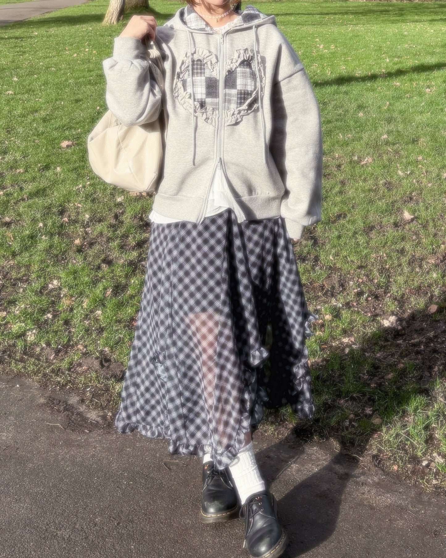 Heart Hoodie Zip Up Jacket