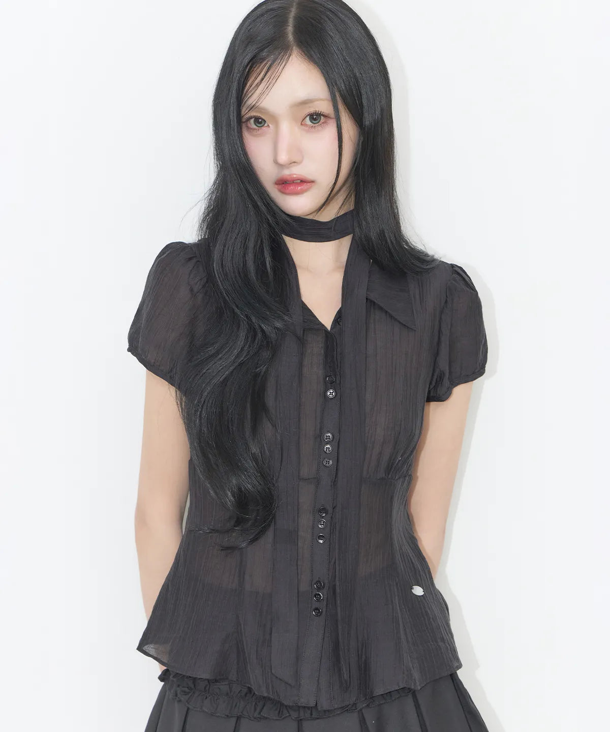 Musinsa Sale till 23/6! Flared Puff Blouse (4 colours)