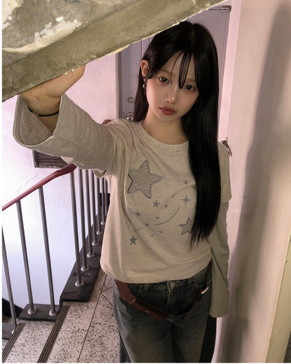 Nightstar layered long sleeve tee